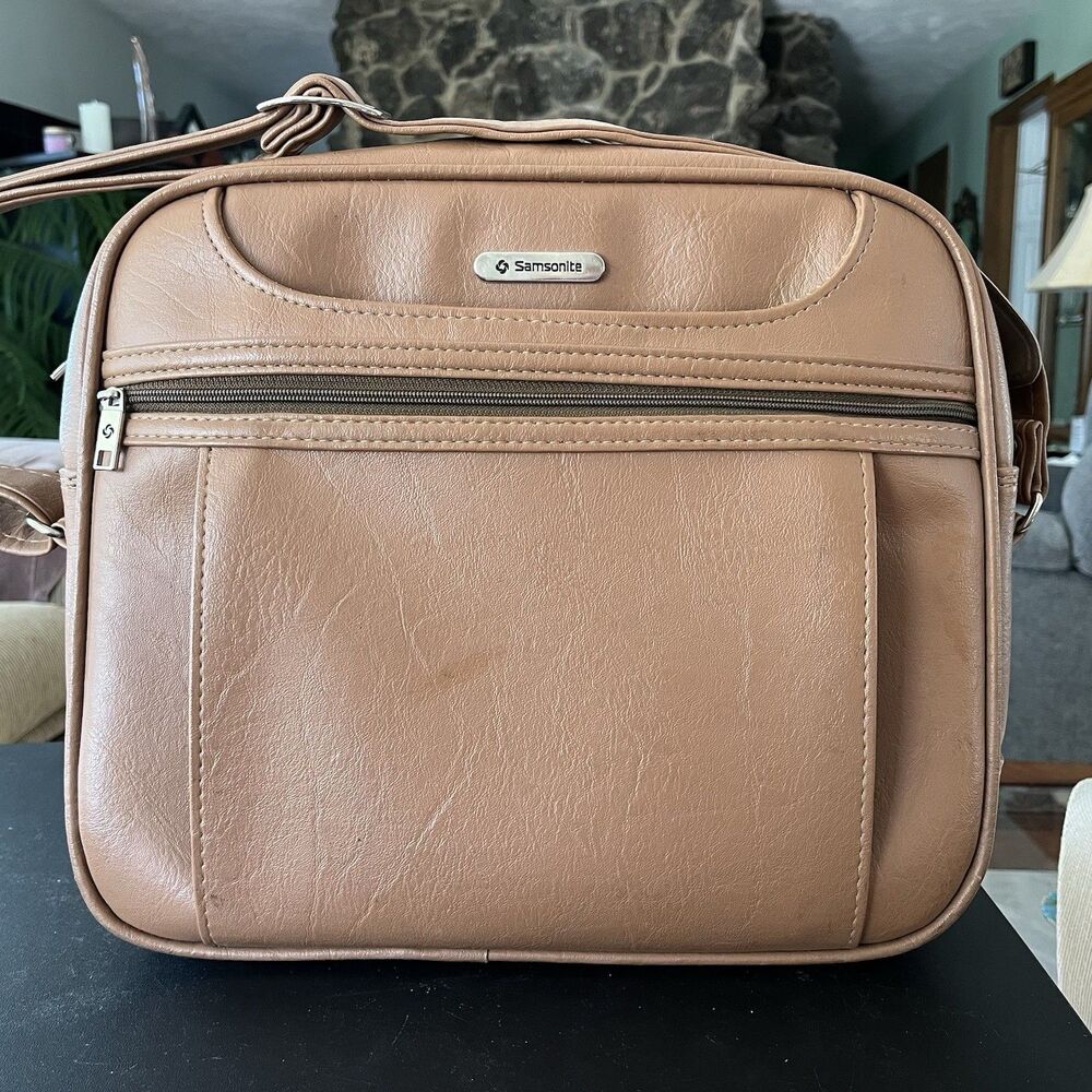 Vintage Samsonite Concord Bag Shoulder Tote Terra Cota Brown 1980s